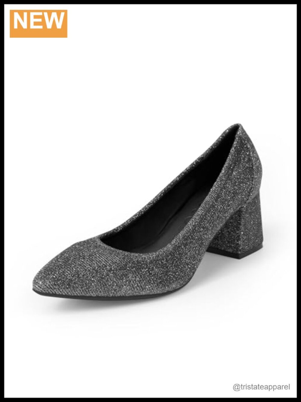 Women's Pointed Toe Block Heel Pull-On Pumps Comfort OrthoLite Insole